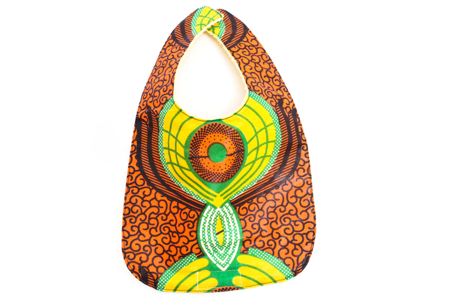 Peacock Ankara Bib