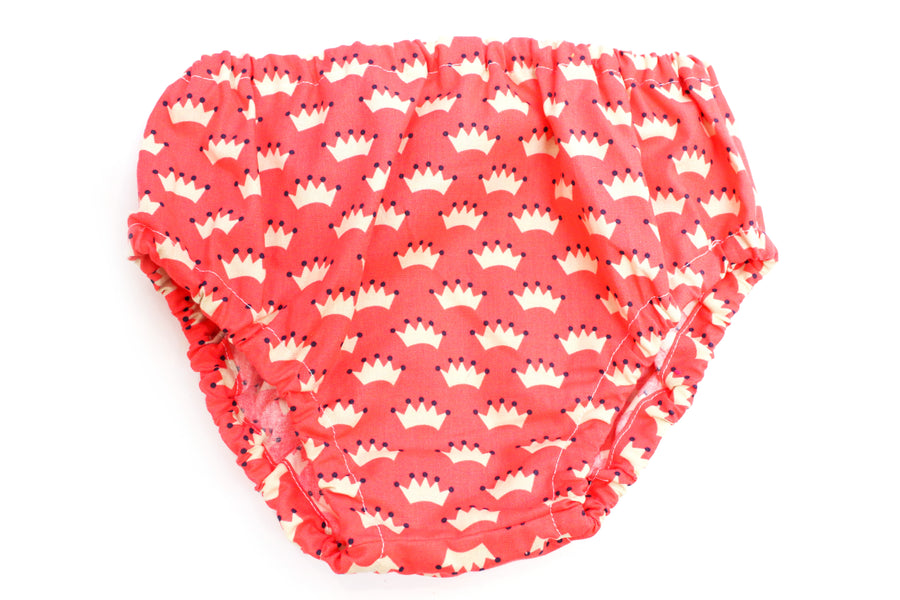 Pink Crowns Diaper Cover