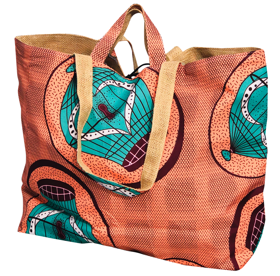 Peach Geo Tote